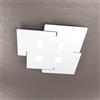 Top Light Plafoniera Moderna Metallo Bianco 4 Luci Gx53