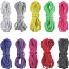 NBEADS 50 iarda 10 colori Corde Elastiche Riflettenti, Corda Elastica Elastica Rotonda Da 2.5mm, Colore Misto, per Lavori Fai Da Te Braccialetti Lacci per Scarpe Cucito Campeggio Escursionismo