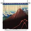 SDOTPMT 180x213cm Giapponese Monte Fuji Paesaggio Tenda da doccia Ukiyo-e Oriente Tradizionale Etnico anime Tenda da bagno Giappone Creativo Arte Tenda da vasca per Bagno Poliestere con ganci