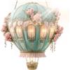 Generic Ornamenta a forma di mongolfiera, ornamenta a forma di mongolfiera, ornamenta a forma di mongolfiera, in acrilico 2D, decorazione per finestre, per raduni, matrimoni, campeggio, giardino, casa, amici