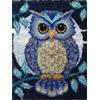 YOOTOM Tappeto Annodare Fai Da Te, Set di Tappeti da Ricamo, Cuscini Decorativi fai-da-te, Gufo Modello Prestampato, 50x38cm