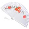 Tmboryuu Ventaglio tradizionale spagnolo a doppia faccia in seta con elegante decorazione floreale forniture per feste decorativo pieghevole