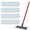 Frogetu 4 pezzi Testa di Ricambio in Microfibra,Compatibile con Vileda H2PrO Flat Mop Microfibra Ricambio Kit,Adatto a Tutti i Pavimenti Duri