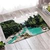 Banemi Zerbino One Piece, Tappeto Ingresso Interno Elegante Verde Alberi di Ruscello 40X60cm Decorazioni per la Casa