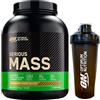 Optimum Nutrition Serious Mass Gainer Proteine Whey in Polvere per la Massa Muscolare con Creatina Glutammina e Vitamine Cioccolato Burro di Arachidi 2,73kg 8 Porzioni + Shaker