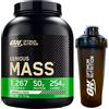 Optimum Nutrition Serious Mass Proteine Whey in Polvere per la Massa Muscolare con Creatina Glutammina e Vitamine Biscotti e Panna 2,73kg 8 Porzioni + Shaker