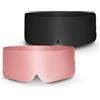 BOLLSEN MÜNCHEN BOLLSEN Maschera per Dormire in Seta - 100% Seta di Gelso, Ultra-Morbida, Traspirante, Regolabile, Buio Totale - Blu Navy, Quarzo Rosa, Nero Profondo - Disponibile in Confezione Singola o Multi-Pack