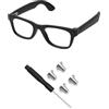 PapaViva Set di 1 cacciavite e 4 viti di ricambio per occhiali Ray-Ban Meta Wayfarer/Skyler/Headliner (Gen 2) e Oakley Meta HSTN AI, argento
