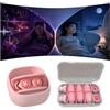 Rain smaller Tappi Orecchie Dormire【2026 Versione Aggiornata】45dB Antirumore Quiet Silicone Auricolari，Protezione dell'udito，Riutilizzabile Earplugs con 5 Taglie Sostituire per Concerti/Aerei/Sleep/Viaggiare- Rosa