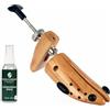 Langer & Messmer allunga scarpe da uomo contro le pizzicature di scarpe o stivali - in legno di faggio massiccio e meccanismo in metallo incluso spray allunga pelle 50ml