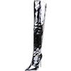 Generic Stivali sopra Il Ginocchio Donna in Pelle con Tacco Cerniera Laterale Stivaloni Lunghi Eleganti Moda Autunno Inverno