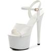 BeAUZQ Sandali da Donna 17cm Tacchi Alti Sexy Stripper Performance sul palco Pole Dancing Tacchi Alti Discoteca Party Dance Sandali con Plateau