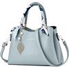 FORRICA Borsa Donna Borsa a Mano con Squisito Ciondolo Elegante Borsetta Tracolla Pelle PU Borse a Spalla per Festa Shopping Viaggio Azzurro Chiaro