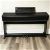TECKZOON Copertura antipolvere per pianoforte elettrico a 88 tasti, con copertura per leggio, chiusura lampo, compatibile con Yamaha serie P, 133 x 30 x 17 cm, nero