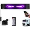GOMETY Occhi LED per camion e auto Devil Eyes, display LED flessibile programmabile, 92 × 374 mm, controllo app Bluetooth, USB 5 V, scritta e display emoji per parabrezza auto