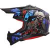 LS2, Casco Moto Cross FAST II ZOMBIE II Black Red Blue, S