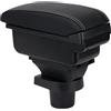 ZENVI Compatible with Toyota Yaris Braccioli Vitz Hatchback 2006-2011 | linea bianca,Braccioli,Console Centrale Organizer Immagazzinaggio Scatola,Doppio Spazio,Piastra appoggio gomito estesa