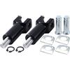 DUZEPA Kit di supporto per pedane passeggero per moto, 2 pezzi, staffa di supporto per pedane passeggero posteriori, per Harley Softail 2000-2006, nero