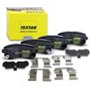 TEXTAR Kit pastiglie freni Posteriore con segnalatore acustico usura con accessori 2529201 Compatibilità con KIA SPORTAGE SL, HYUNDAI Tucson TL, TLE