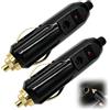 Stalora 2 spine universali per accendisigari da 12 V, con fusibile da 20 A, ricambio per auto con LED rosso, 12 V, per auto, camion, auto, frigorifero