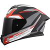 LS2, Casco Moto Integrale RAPID III HYPER Black Red, XS