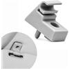 Sintrix Fab Gancio parasole per auto compatibile con Fiat Panda/500/Punto/Doblo, Abarth 500/595, Alfa Romeo MiTo, Lancia Ypsilon, Citroën Nemo - Fissaggio Pantina, OEM 735411088, Grigio