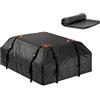 KSIEE Borsa da Tetto per Auto, Portapacchi sul Tetto da 15 Metri Cubi, Borsa Impermeabile per il Tetto, Portabagagli per Auto con/senza Barra Trasversale (A)