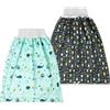 Aolso Pantaloni da allenamento per bambini, 2 pezzi, a vita alta, per bambini, in cotone, lavabili e riutilizzabili, 0-4 anni (mondo sottomarino/orso)