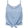 ONLY Bestseller A/S ONLLECEY SL Knot Singlet Noos Wvn Top, Cloud Dancer/Stripes: Medium Blue, L, Cloud Dancer/Stripes: Blu Medio., L