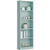 Habitdesign Hugo U01- Scaffale giovanile a 6 ripiani, modello I-Joy, dimensioni: 180 cm (altezza) x 52 cm (larghezza) x 25 cm (profondità), verde acqua