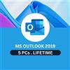 Microsoft MS Outlook 2019 | Attivazione Online | 5 PC | A Vita