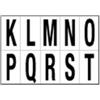 CARTELLI SEGNALATORI Lettere adesive da K a T - in PVC - 56 x 99 mm - 10 et-fg - 1 foglio - nero-bianco (unità vendita 1 pz.)