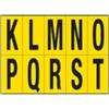 CARTELLI SEGNALATORI Lettere adesive da K a T - in PVC - 70 x 124 mm - 10 et-fg - 1 foglio - nero-giallo (unità vendita 1 pz.)