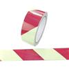 CARTELLI SEGNALATORI Nastro fotoluminescente adesivo - 4 cm x 10 m - giallo-strisce rosse (unità vendita 1 pz.)