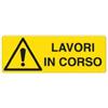 CARTELLI SEGNALATORI Cartello segnalatore - 35x12,5 cm - LAVORI IN CORSO - alluminio - Cartelli Segnalatori (unità vendita 1 pz.)