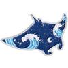 Tigoli Spilla smaltata Ocean Manta Ray 3,8 x 2 cm con design a onde di mare cielo notturno spilla in metallo per giacche, borse, cappelli, zaini, regalo per subacquei, amanti del mare e collezionisti di