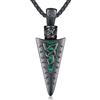 Friggem Collana vichinga da uomo in argento Sterling 925 con ciondolo a forma di freccia/martello di Thor/albero della vita/croce celtica, gioiello vichingo nordico, gioiello per uomo e donna, 1.18*1.18 Zoll