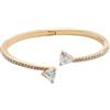Swarovski Mesmera Bracciale Rigido, Gioiello Versatile per Occasioni Speciali con Zirconia, Forma a Cuore, Taglia S, Placcatura in Tonalità Oro, 15,1 cm, 1,8 cm, 5,3 x 4,3 cm, 4 cm