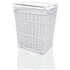 Arpan - Cesto portabiancheria, Grandi Dimensioni, in Vimini, con Rivestimento in Tessuto Bianco, 32 cm Lu x 45 cm la x 59 cm h