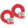 Bialetti - Set 2 Tazzine Tricolore, Porcellana