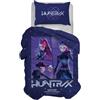 hermet Set Sacco Copripiumino Singolo Kpop Demon Hunters, 100% Cotone, 2 PZ, Sacco + Federa, Prodotto Ufficiale