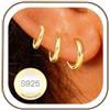 Rajputana 3 Paia Orecchini Cerchio Donna Oro Set Orecchini Anallergici Donna Oro Gold Hoop Earrings for Women Orecchino a Cerchio Piccoli per Fori Multipli