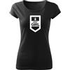 DRAGOWA t-shirt a maniche corte army girl da donna 150 g/m², nero,