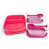 Tupperware Clevere Pause, contenitore per il pranzo Bento da 550 ml, arancione + Airlock Eidgenosse, 2 x 225 ml con cucchiaio, senza BPA, set per il pranzo