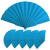 Publiclick Set di 25 ventagli a bastoni di plastica e tessuto poliestere, dimensioni 43 x 23 cm, 47 g, per matrimoni, battesimi, comunioni, ventagli personalizzabili (blu)