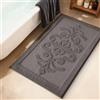 LUMI Tappetino Bagno Ultra Assorbente Antiscivolo con Fondo in Gomma, Lavabile in Lavatrice, Morbida Microfibra, Tappeto di Lusso con Asciugatura Rapida per Vasca e Pavimento Doccia, Grigio, 60x110 cm