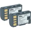 vhbw 2x batteria compatibile con JVC GZ-HD320, GZ-HD30ex, GZ-HD300REU videocamera camcorder (750mAh, 7,4V, Li-Ion) con infochip