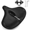 BUCKLOS Comodo cuscino extra largo per bicicletta per uomini e donne, cyclette, stazionario/peloton/spin, comodi imbottiti in schiuma, selle per bicicletta impermeabili con doppio assorbimento degli