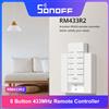 SONOFF Telecomando RF SONOFF RM433 R2 433 MHz Telecomando a 8 pulsanti accoppiato con dispositivi RF SONOFF TX interruttore a parete iFan04 D1 RFR2
