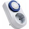 ExtraStar Spina elettrica timer meccanico 24 ore, commutazione ogni 15 minuti, interruttore ON/OFF, estratto 230 V 16 A bianco